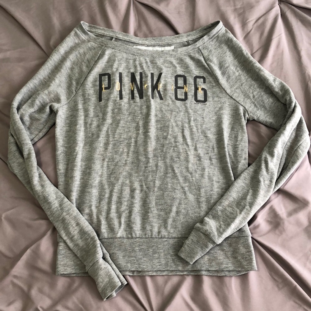 VS Pink Gray Long Sleeve